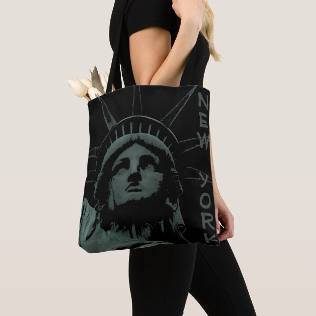 New York Souvenirs NY Tote Bag Landmark Souvenirs Tygkasse (Närbild)