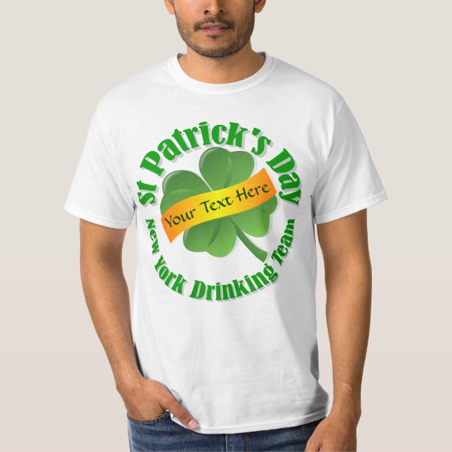 New York St patrick's day T-shirt (Framsida)