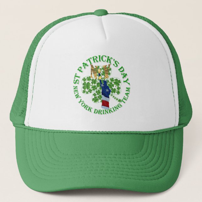 New York St Patrick's drickteam Truckerkeps (Framsida)