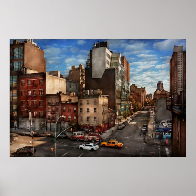 New York - Stad - Hörnet av 10th Ave & W 18th Poster (Framsidan)