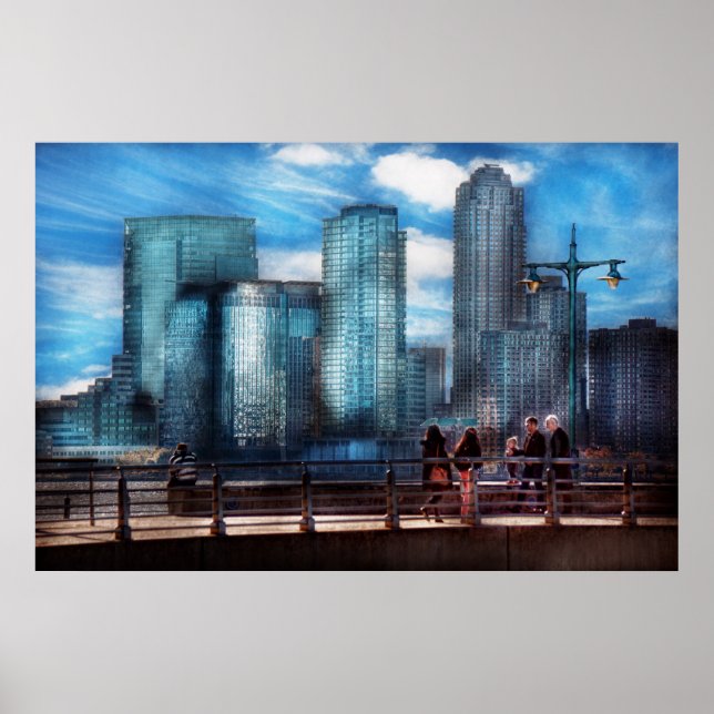 New York - Stad - Hudson River Park - Downtown Poster (Framsidan)