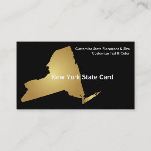 New York State Affärskort Metallic Guld Visitkort