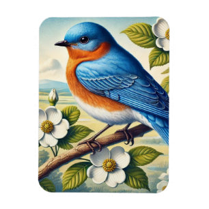 New York State Bird Östra Bluebird Magnet