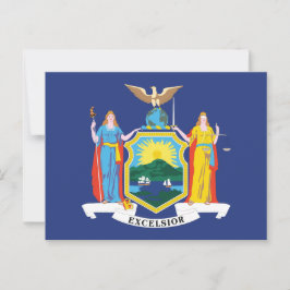 New York State Flag Empire State Liberty Justice Vykort