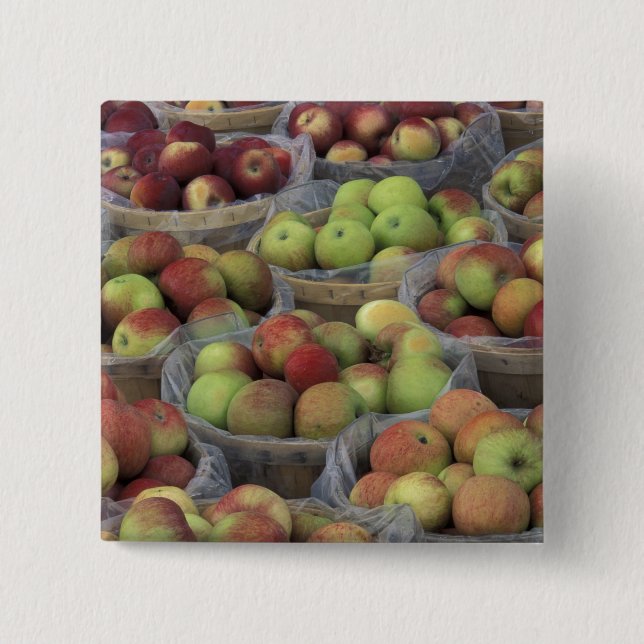 New York State Macintosh äpplen i basket Knapp (Framsida)