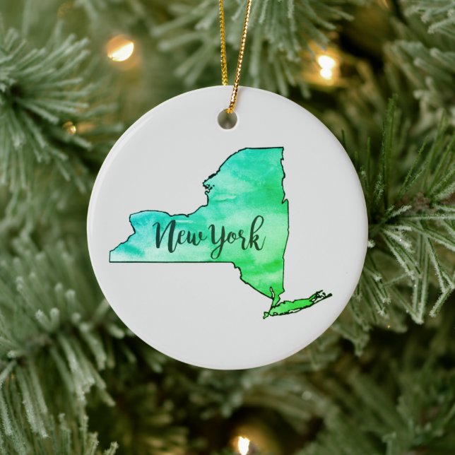 New York State Målning Illustration Dekoration (Träd)