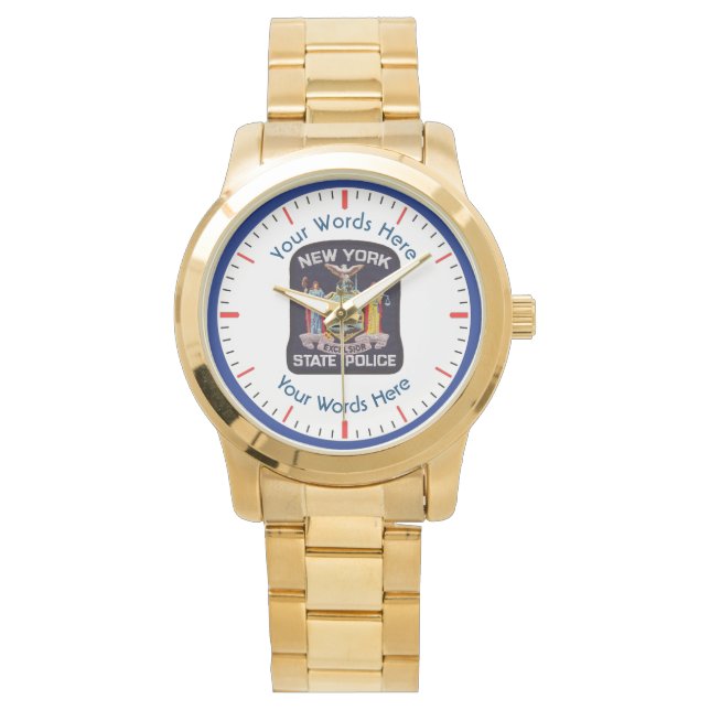 New York State Police Wrist Watch Armbandsur (Framsida)