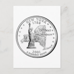 New York State Quarter Vykort