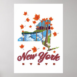 New York State Travel-affisch Poster