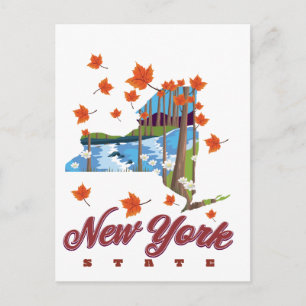 New York State Travel-affisch Vykort