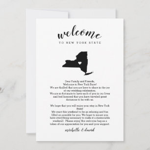 New York State Welcome Bröllop Brev Intervary
