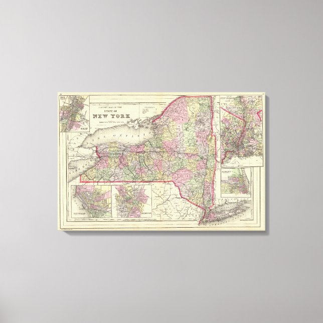 New York-staten Canvastryck (Framsida)
