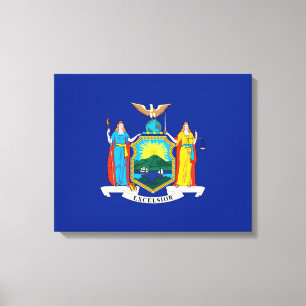 New York Statlig flagga Design Canvastryck