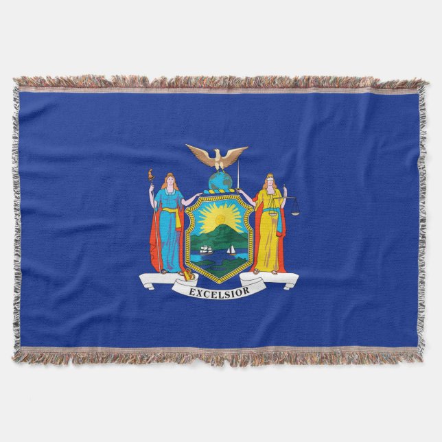 New York Statlig flagga Design Decor Filt (Framsidan)