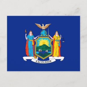 New York Statlig flagga Design Decor Vykort