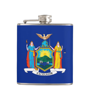 New York Statlig flagga Design Fickplunta
