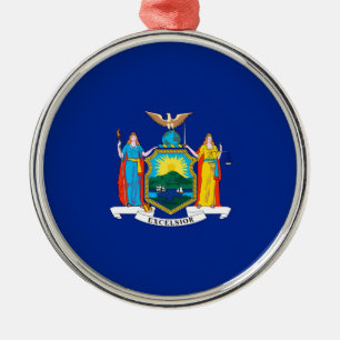 New York Statlig flagga Design Julgransprydnad Metall