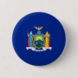 New York Statlig flagga Design Knapp