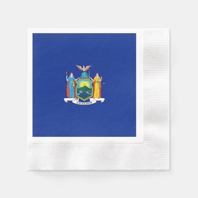 New York Statlig flagga Design Pappersservett (Framsidan)
