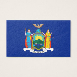 New York Statlig flagga Design Visitkort
