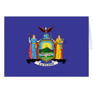 New York statlig flagga Hälsningskort