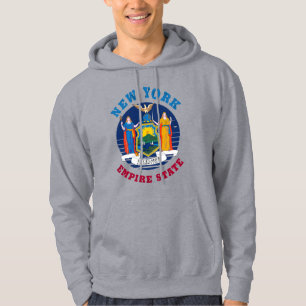 NEW YORK STATLIG FLAGGA HOODIE