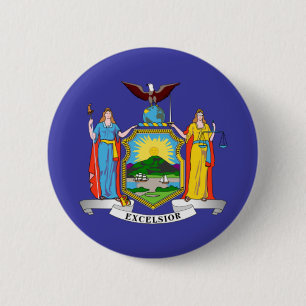 New York statlig flagga Knapp
