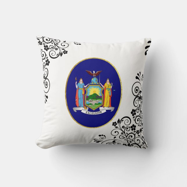 New York Statlig flagga Kudde (Framsida)