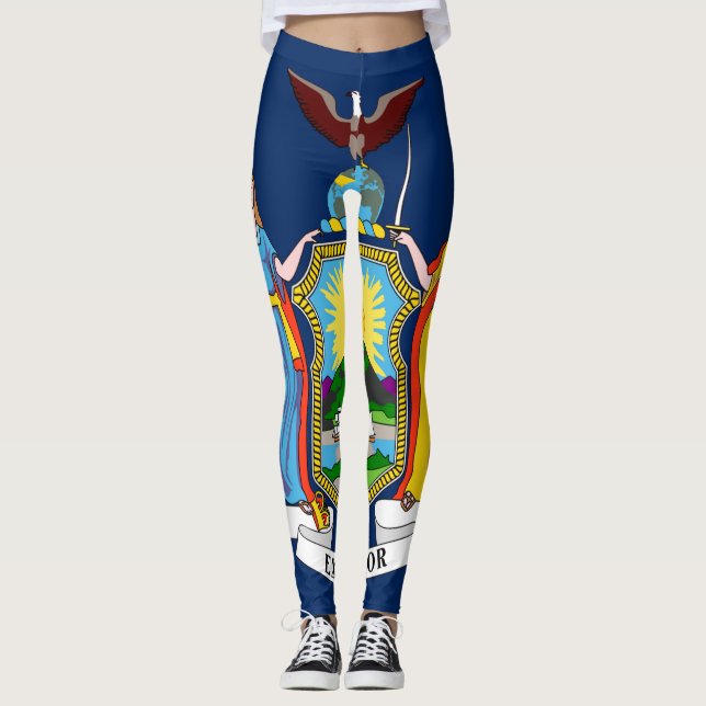 New York Statlig flagga Leggings (Framsida)