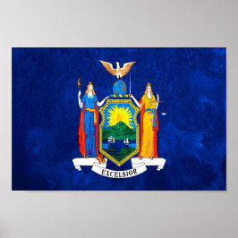New York Statlig flagga Poster