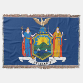 New York Statlig flagga Print Patriotic Filt