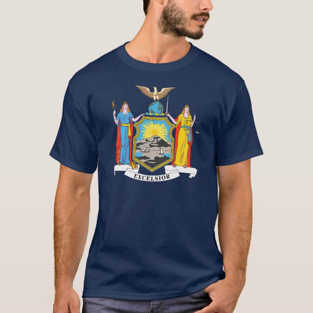 New York statlig flagga Tee Shirt (Framsida)