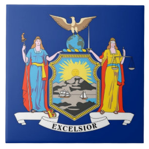 New York Statlig flagga Tile Kakelplatta