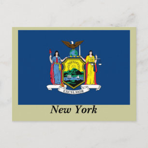 New York Statlig flagga Vykort