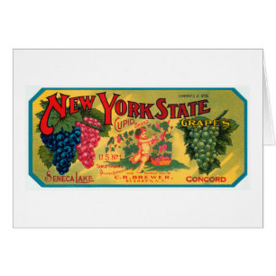 New York statliga druvor Hälsningskort