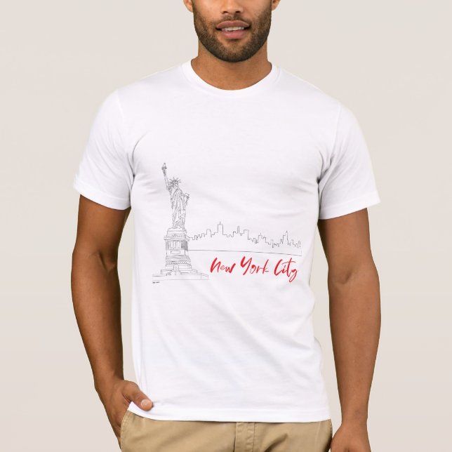 New-York, Statue of Liberty Art Coola T Shirt (Framsida)