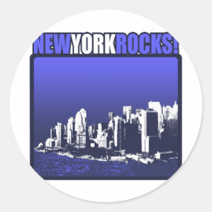 New York stenar! Runt Klistermärke
