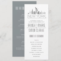 New York Stilisad Siluett | Bröllopsprogram