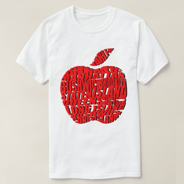 New York stora Apple T Shirt (Design framsida)
