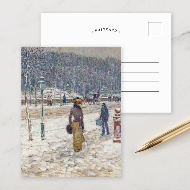 New York Street | Childe Hassam Vykort (Skapare uppladdad)