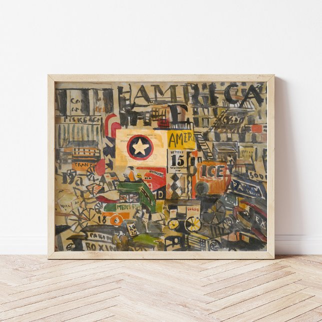 New York Street Scene | Joaquín Torres-García Poster (Skapare uppladdad)