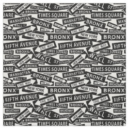 New York Streets, Black and White NYC Mönster Tyg