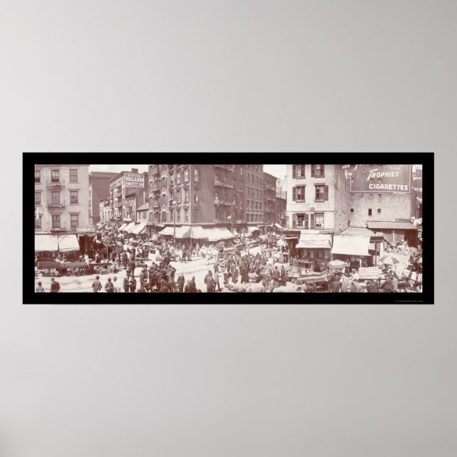 New York Streets Photo 1902 Poster (Framsidan)