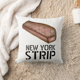 New York Strip NYC Steak Kött Foodie Chef Kudde