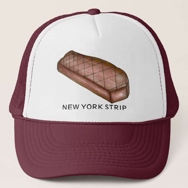 New York Strip Steak NYC Grilled Kött Steakhouse Keps (Framsida)