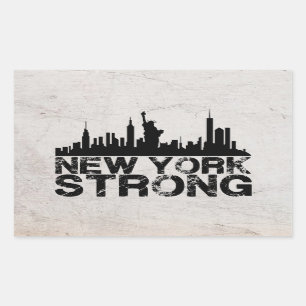 New York Strong Rektangulärt Klistermärke
