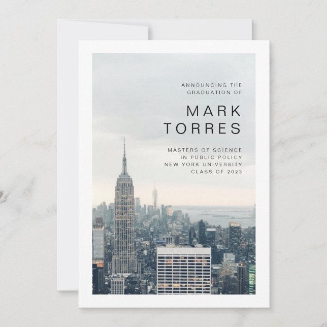 New York Studenten-meddelande Inbjudningar (Framsida)