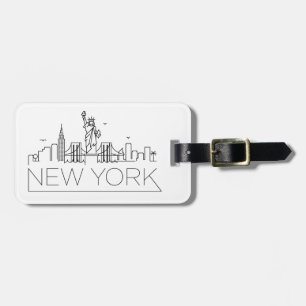 New York Stylized horisont Bagagebricka