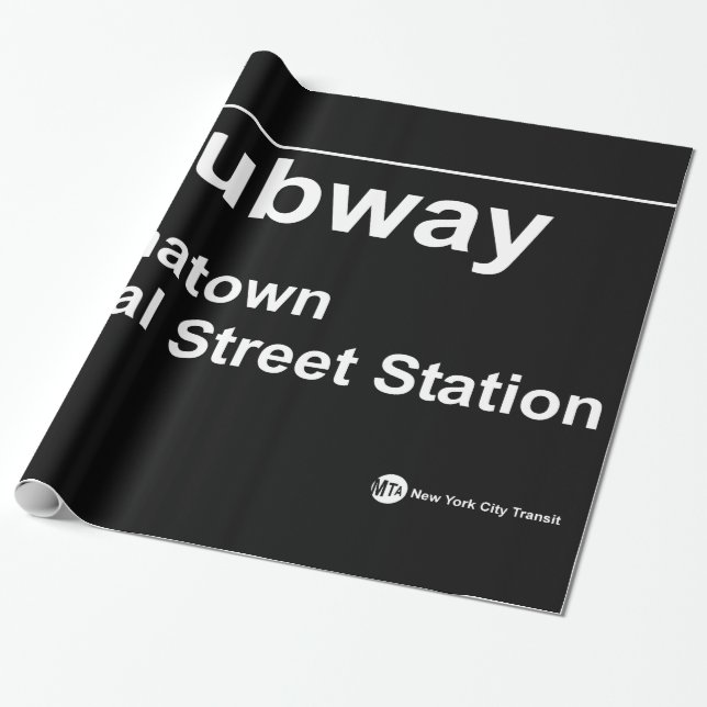New York Subway Station Presentpapper (Utrullad)