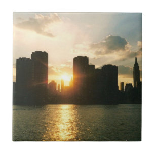 New York Sunset Kakelplatta